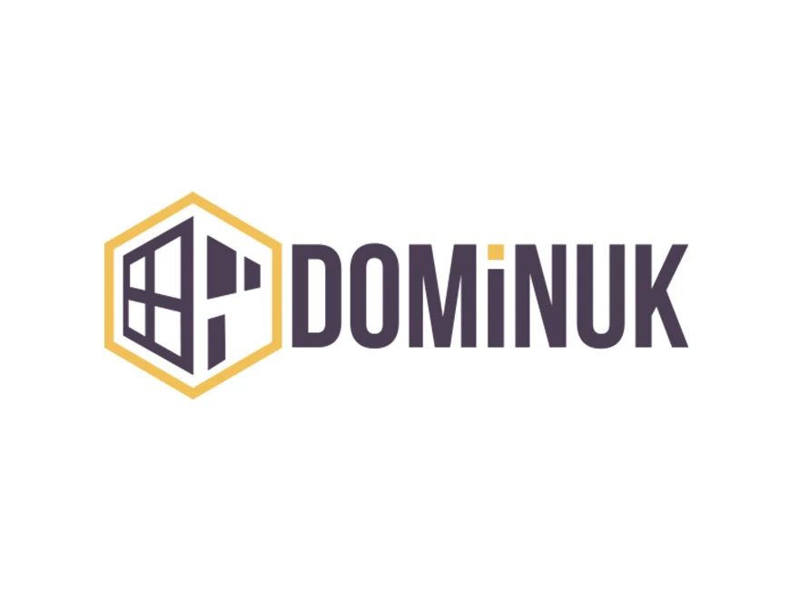 Dominuk — the logo in its own colours.