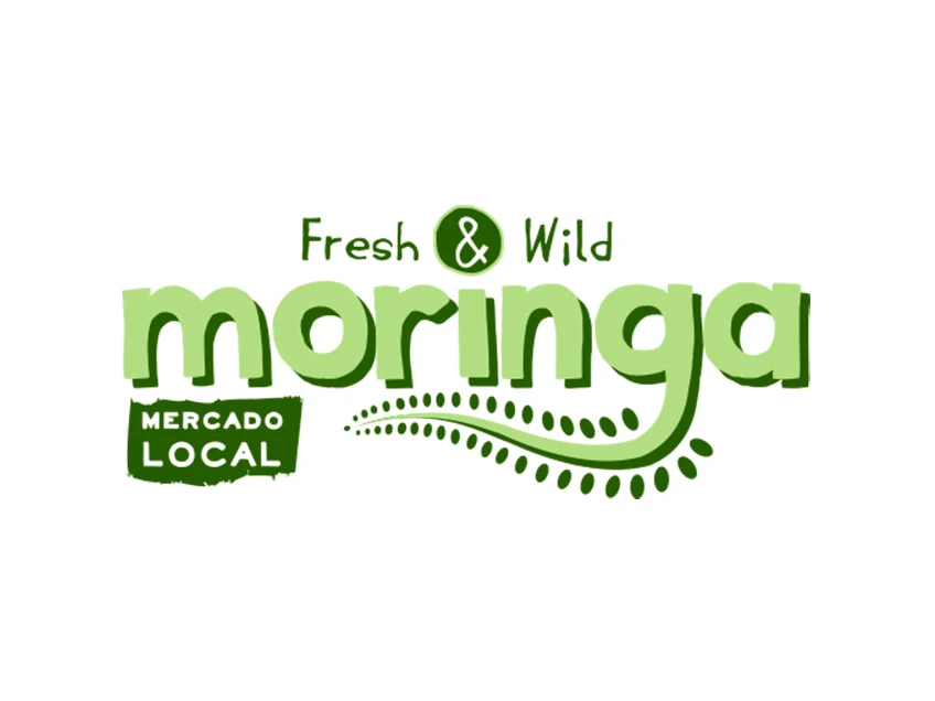 Moringa mercado local — the logo in its own colours.