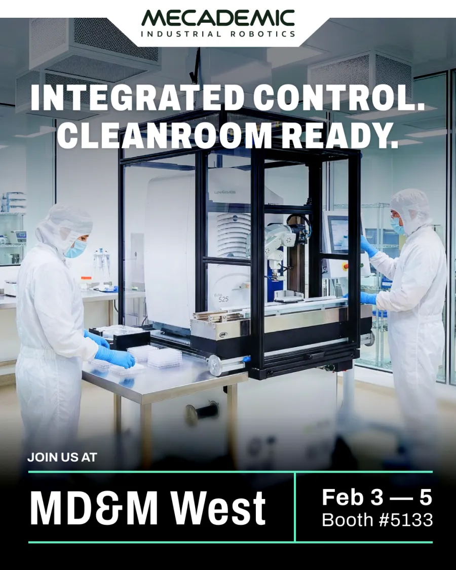 MD&M West — integrated control, cleanroom ready.