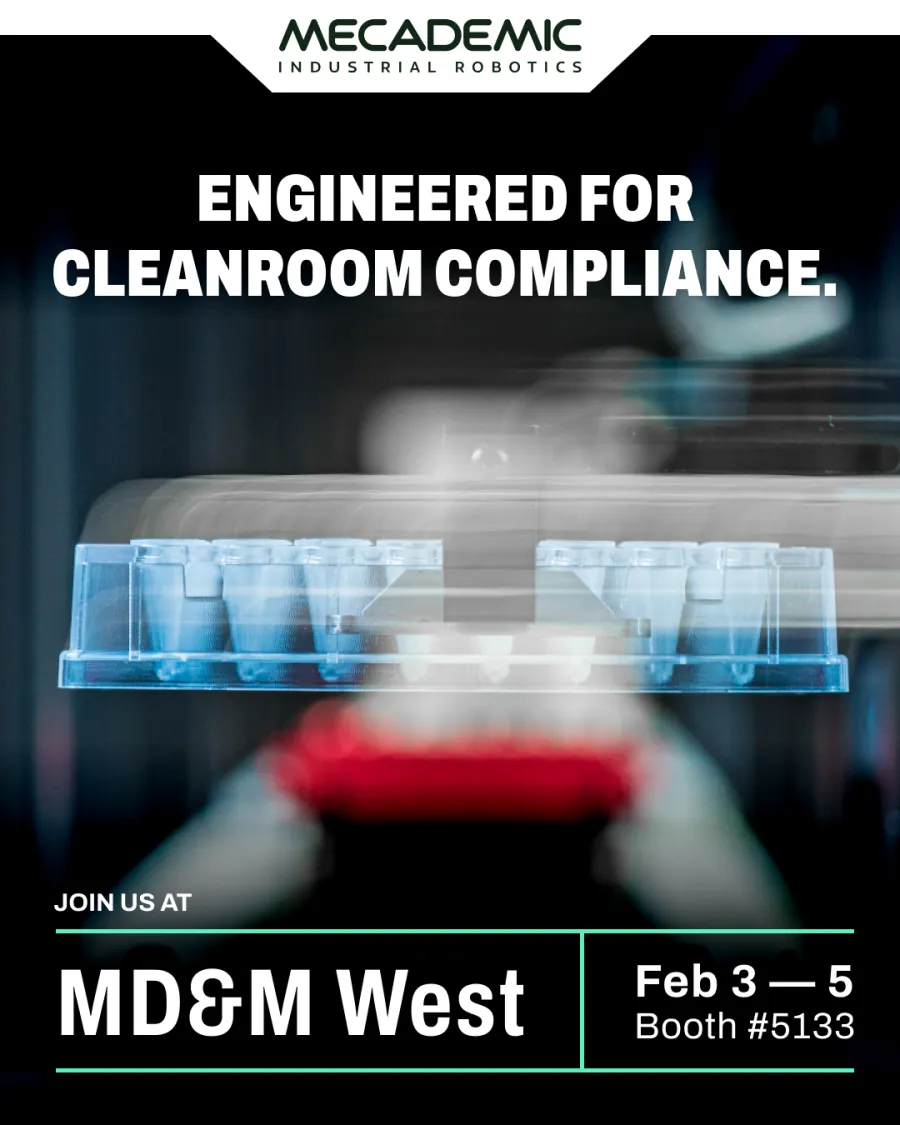 Engineered for cleanroom compliance — MD&M West.