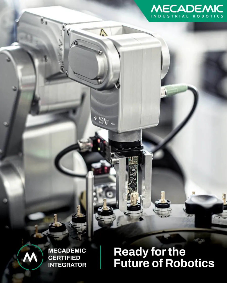 Certified Integrator — robot at work, close up.