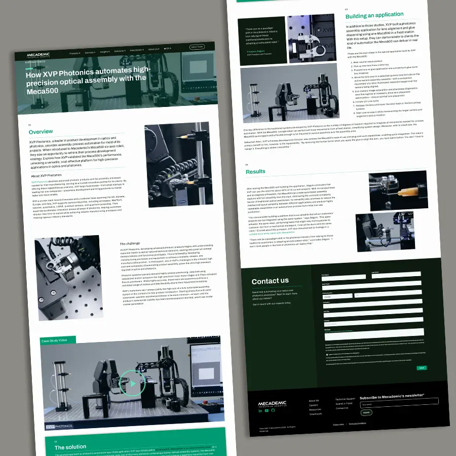 XVP Photonics case study — overview, solution and results.
